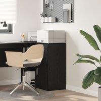 Berkfield Home Black Oak Storage Cabinet Black Oak MDF with Black Oak Veneer