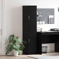 Berkfield Home Buffet Cabinet Black oak Engineered wood Medium Buffet Cabinet