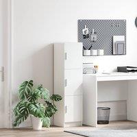 Berkfield Home White Sideboard White MDF Wood Medium White Sideboard