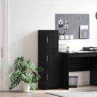 Berkfield Home Black Oak Sideboard Black Oak MDF & Wood Veneer Medium