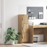Berkfield Home Artisan Oak Sideboard Artisan oak Engineered wood Large Storage in Brown