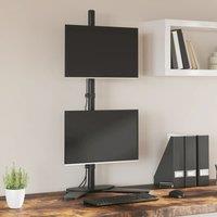 Berkfield Home Dual Monitor Stand Black Steel VESA 75/100 mm