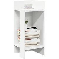 Berkfield Home Side Table with Shelf White 25.5x27x60 cm