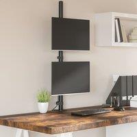 Berkfield Home Dual Monitor Stand Black Steel VESA 75/100 mm