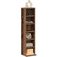 Berkfield Home CD Cabinet Old Wood 21x20x88 cm Engineered Wood in Brown | Size: 21 x 20 x 88 cm