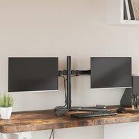 Berkfield Home Dual Monitor Stand Black Steel VESA 75/100 mm