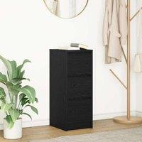 Berkfield Home Sideboard Black Oak 29.5x34x76 cm Engineered Wood