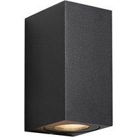 Nordlux Modern Outdoor Wall Light Black Aluminium GU10 Coastal/Marine Safe - Mains Powered, IP44