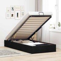 Berkfield Home Ottoman Bed Frame without Mattress Black Single Fabric