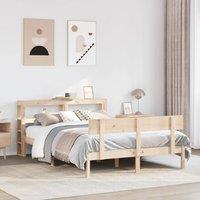 Berkfield Home Bed Frame without Mattress 140x190 cm Solid Wood Pine in Brown