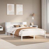 Berkfield Home Bookcase Bed without Mattress White 140x200 cm Solid Wood Pine