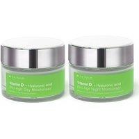 dr. Eve Ryouth Vitamin D + Hyaluronic acid Pro-Age Night Moisturiser 50ml + Vitamin D + Hyaluronic acid Pro-Age Day Moisturiser 50ml in Clear