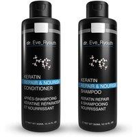 dr. Eve Ryouth Keratin Repair & Nourish Shampoo 300 ml + Keratin Repair & Nourish Conditioner 300 ml in White | Size: 150g