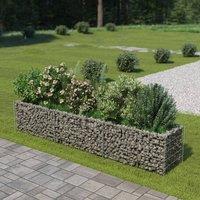 Berkfield Home Gabion Raised Bed Galvanised Steel 270x50x50 cm in Silver | Size: 270 x 50 x 50 cm