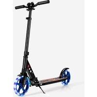 Costway Folding Kick Scooter 2 Flash LED Light-Up Wheels Scooter T-Bar Adjustable Height in Black