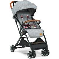 Costway Folding Pushchair with Adjustable Backrest & Footrest in Grey