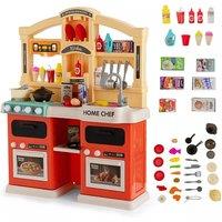 Costway 69PCS Play Kitchen Children Pretend Role Play Toy Set Simulated Food Age 3+