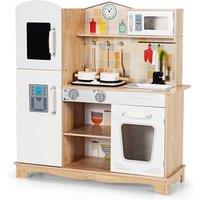 Costway Wooden Play Kitchen 's Role Play Cooking Set Toy Boys & Girls Gift in Natural