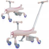 Costway 2-in-1 Ride-on Push Car Plane-Themed Foot-to-Floor Sliding Toy in Pink