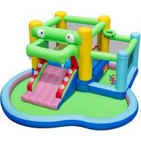 Gymax Inflatable Bounce House 5-in-1 Crocodile Water Park With Slide