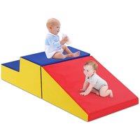 Costway Climb & Crawl Activity Play Set Soft Foam 2Pcs Educational Play Set in Grey