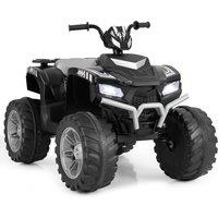 Gymax Electric Ride On Car Toy Quad Car With Radio LED Headlights & 4 Wheels in Black