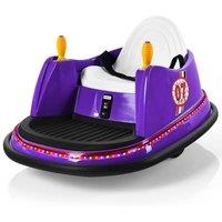 Gymax Bumper Ride On Toy Car With Music Remote Control & Flashing Lights in Purple