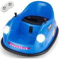 Gymax Electric Ride on Bumper Toy Car With Lights Music & Remote Control in Navy