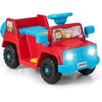 Gymax 6V Ride on Car Riding Toy Jeep With Sound Lights & Storage Case in Red