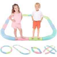 Gymax 20 PCS Stepping Stones Wavy Balance Beams With Textured Surface