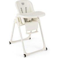 Gymax 4-in-1 Nursery High Chair Folding Feeding Chair With Footrest in Beige