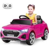 Gymax 12V Ride On Car Toy Licensed Audi SQ8 Electric Vehicle With Remote in Pink