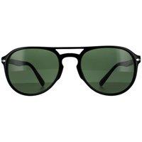Persol Aviator Black Green Sunglasses