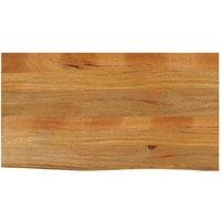 Berkfield Home Table Top Live Edge 120x60x2.5 cm Solid Wood Mango in Brown