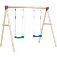 Berkfield Home Swing Seats with Ropes 2 pcs Blue 37x15 cm Polyethene
