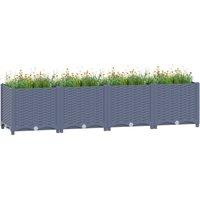 Berkfield Home Raised Bed 160x40x38 cm Polypropylene in Grey | Size: 160 x 40 x 38 cm