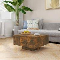 Berkfield Home Coffee Table Smoked Oak 60x60x31.5 cm Engineered Wood in Brown