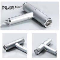 Kelvenix 2000W Professional Hair Dryer Fast Drying Ionic Hairdryer in Silver