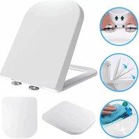 SPETLEK Soft Close Square Toilet Seat Quick Release in White