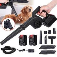 SPETLEK Electric Cordless Air Blower 21V Dust Leaf Suction Vacuum 2 Battery in Black