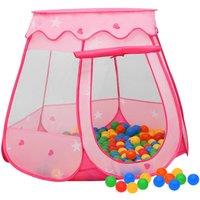 Berkfield Home Children Play Tent with 250 Balls Pink 102x102x82 cm | Size: 102 x 102 x 82 cm