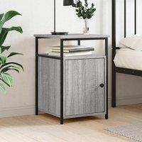 Berkfield Home Bedside Cabinet Grey Sonoma 40x42x60 cm Engineered Wood | Size: 40 x 42 x 60 cm