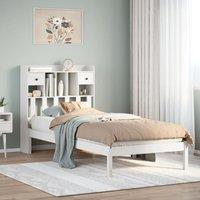 Berkfield Home Bookcase Bed without Mattress White 75x190 cm Small Single Solid Wood Pine