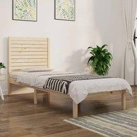 Berkfield Home Bed Frame Solid Wood 75x190 cm Small Single in Brown