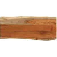 Berkfield Home Table Top 80x40x3.8 cm Rectangular Solid Wood Acacia Live Edge in Brown