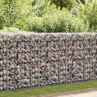 Berkfield Home Gabion Wall with Covers Galvanised Steel 300x30x100 cm in Silver | Size: 300 x 30 x 100 cm