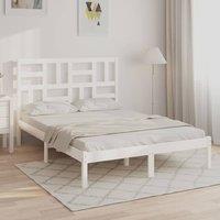 Berkfield Home Bed Frame White Solid Wood 140x200 cm