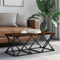Berkfield Home Coffee Table Smoked Oak 100x49x40 cm Engineered Wood in Brown | Size: 100 x 49 x 40 cm