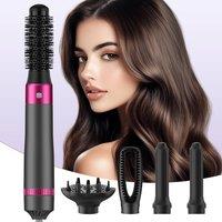 INMTFEI Set 5 in 1 Hot Air Brush Dryer Curling Styler Interchangeable Heads Grey