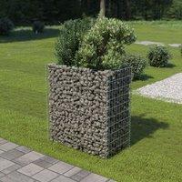 Berkfield Home Gabion Raised Bed Galvanised Steel 90x50x100 cm in Silver | Size: 90 x 50 x 100 cm